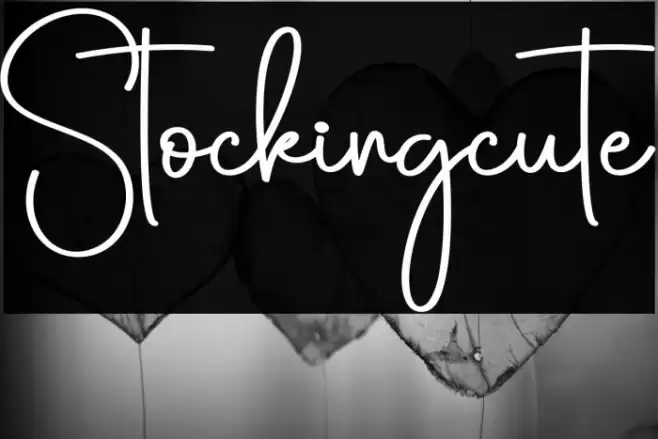 Stockingcute Schriftart examples