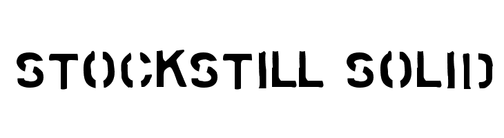 Stockstill Solid  Скачать бесплатные шрифты
