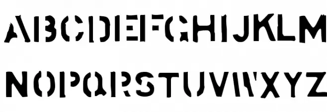 Stockstill Solid Schriftart Kleinbuchstaben