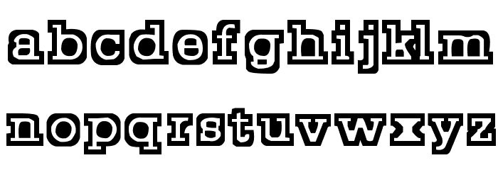 Stocky Schriftart Kleinbuchstaben
