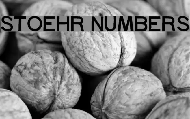 Stoehr numbers Font examples