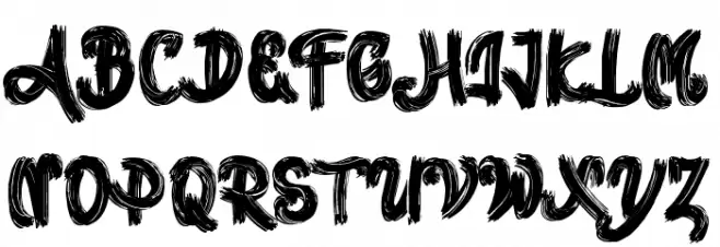 Stoica Brush 字体 大写