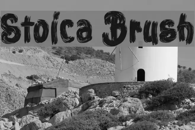 Stoica Brush Font examples