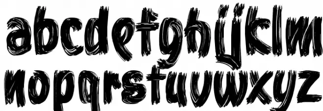 Stoica Brush Schriftart Kleinbuchstaben