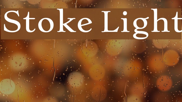 Stoke Light Font examples