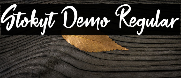 Stokyt Demo Regular Font examples