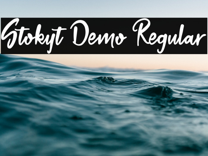 Stokyt Demo Regular Font examples