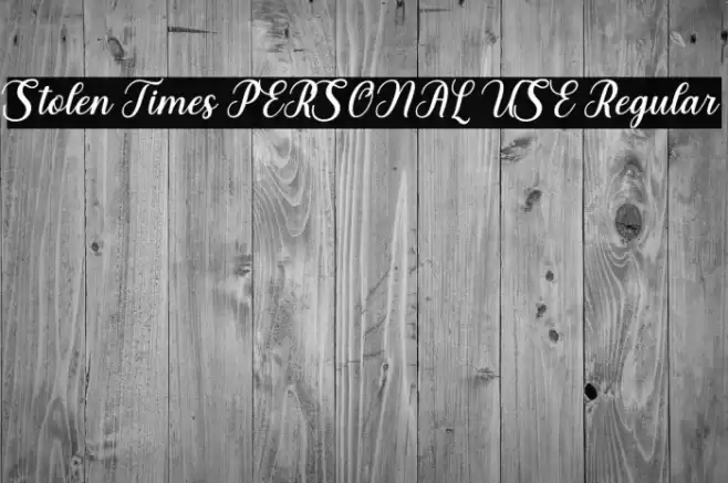 Stolen Times PERSONAL USE Regular Font examples