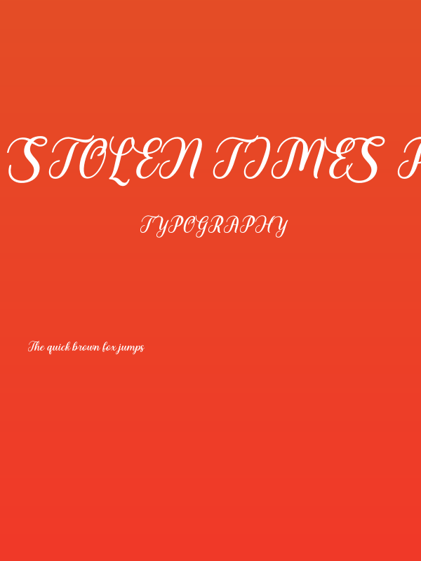 Stolen Times PERSONAL USE Regular Poster