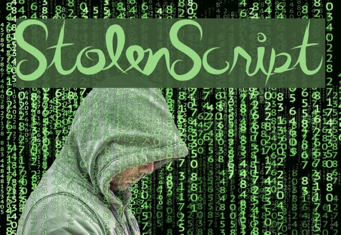 StolenScript Font examples