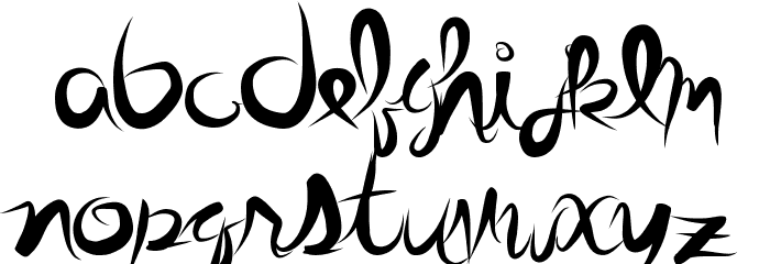 StolenScript Font LOWERCASE