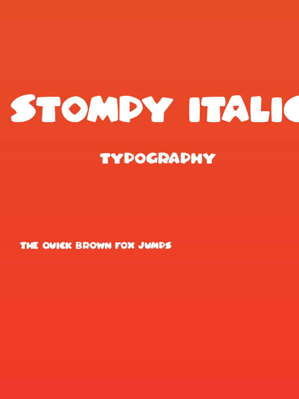 Stompy Italic Poster