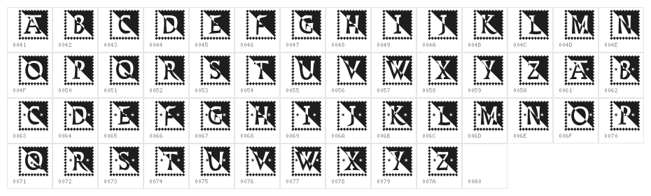 StonageStamp Normal Character Map