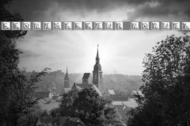 StonageStamp Normal Font examples