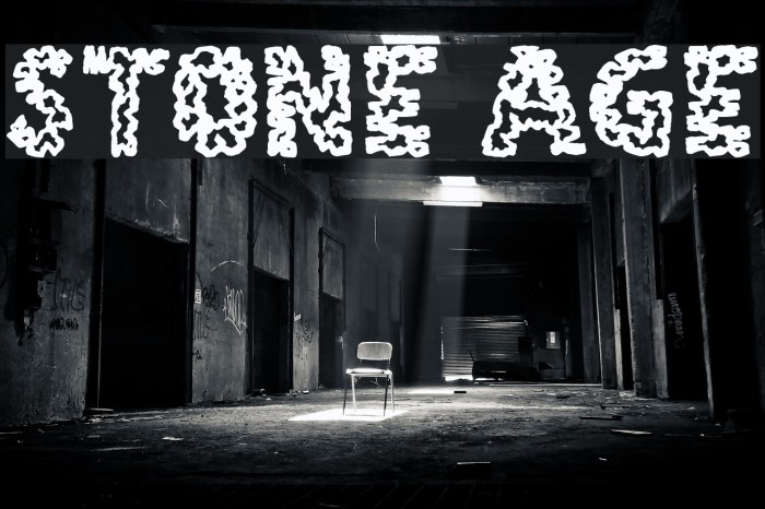 Stone Age Font examples