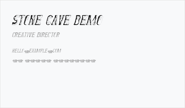 Stone Cave Demo Business Card
