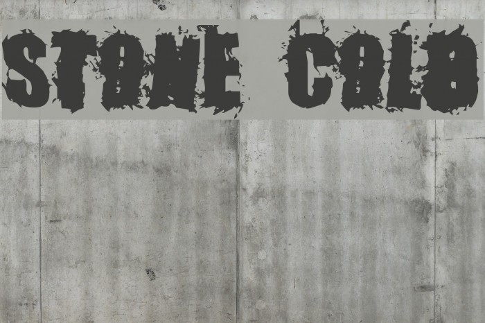 Stone Cold Font examples