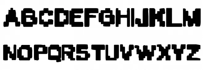 Stone Era Pixels Schriftart Groß