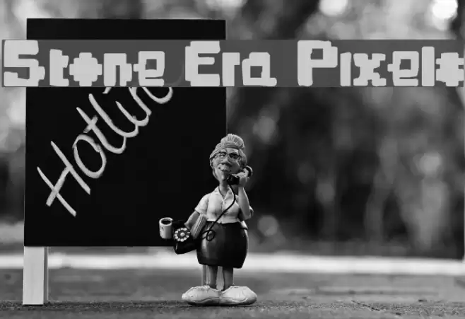 Stone Era Pixels Polices examples