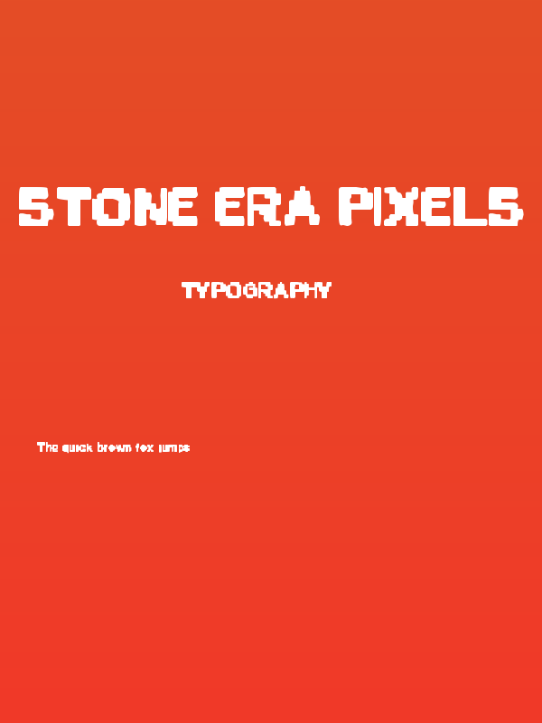 Stone Era Pixels Poster