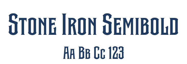 Stone Iron Semibold Font Preview