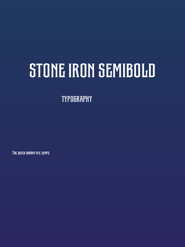 Stone Iron Semibold Poster