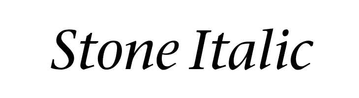 Stone Italic  لخطوط تنزيل