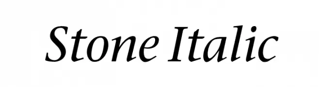 Stone Italic  Скачать бесплатные шрифты