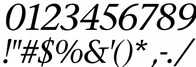 Stone Italic Font OTHER CHARS