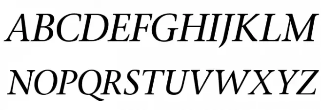 Stone Italic Caratteri MAIUSCOLE