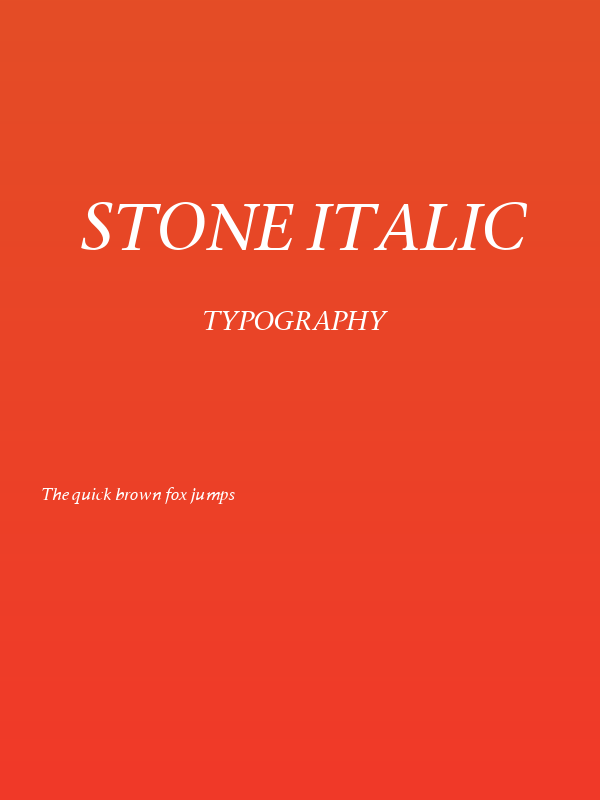 Stone Italic Poster