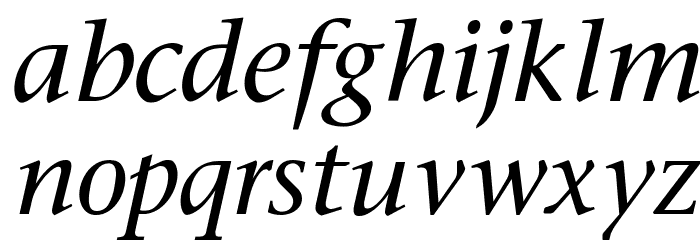 Stone Italic Font LOWERCASE
