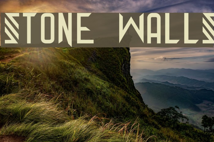 Stone Walls Font examples