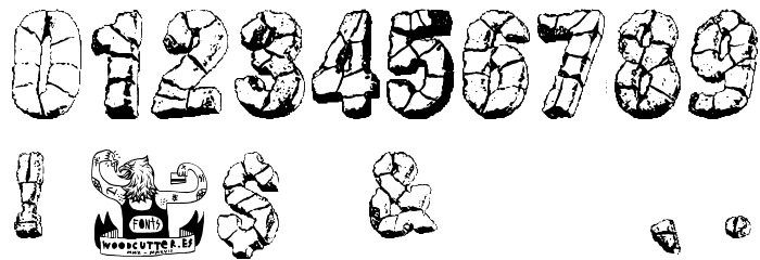 Stone block Font OTHER CHARS