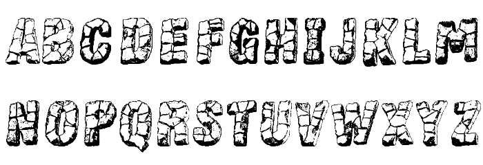 Stone block Font LOWERCASE