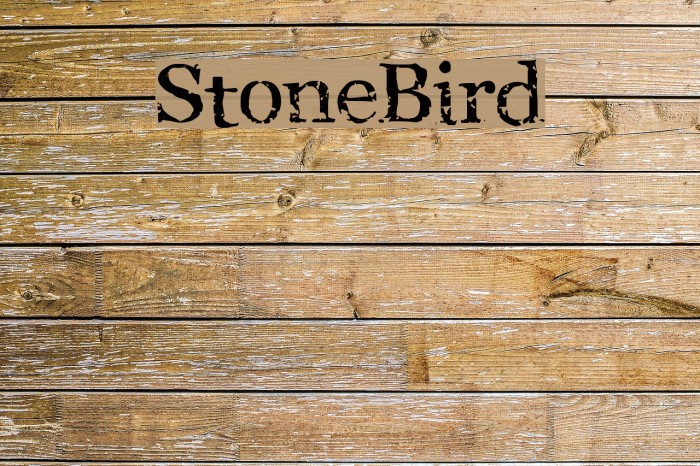 StoneBird Font examples