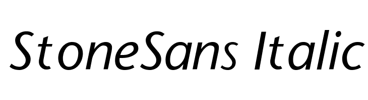 StoneSans Italic Font