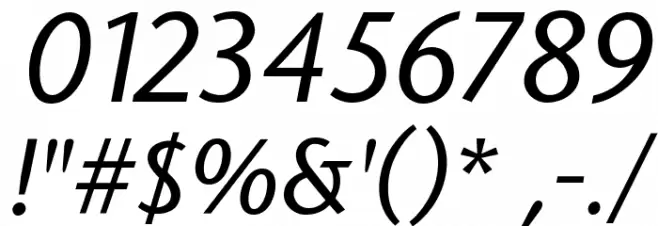 StoneSans Italic Polices AUTRES CHARS