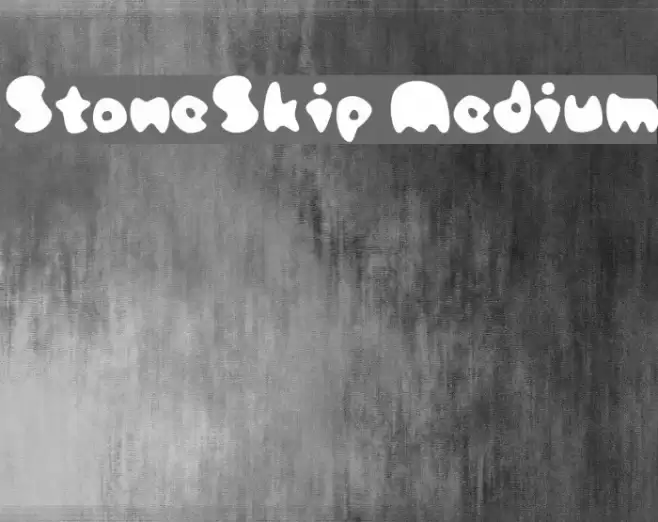StoneSkip Medium Font examples