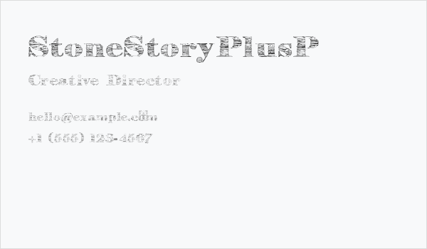 StoneStoryPlusP Business Card