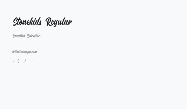 Stonekids Regular Business Card
