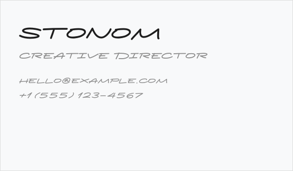 Stonom Business Card