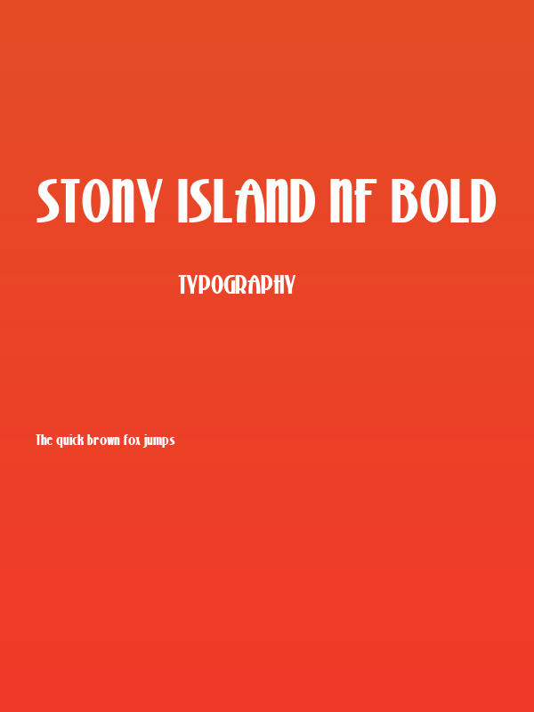 Stony Island NF Bold Poster