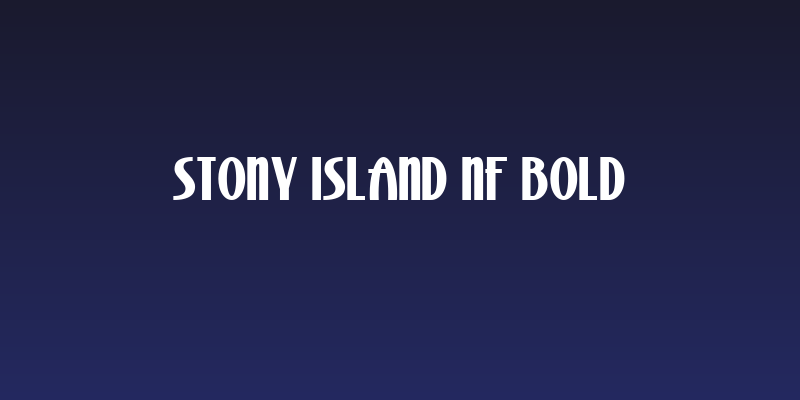 Stony Island NF Bold Social Header