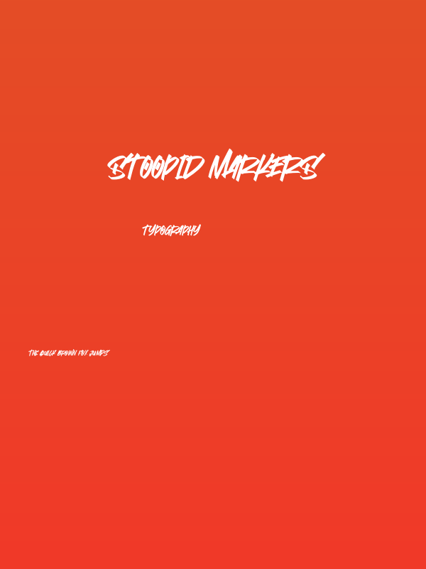Stoopid Markers Poster