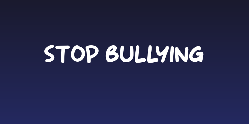 Stop Bullying Social Header