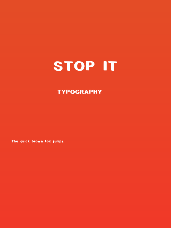 Stop It Poster