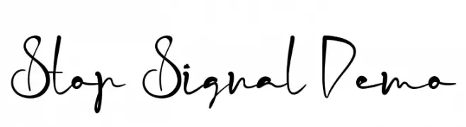 Stop Signal Demo  les polices de caractères gratuit tlcharger