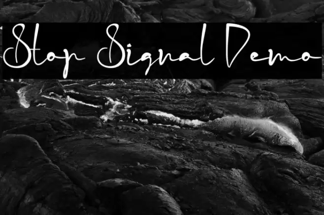 Stop Signal Demo Font examples