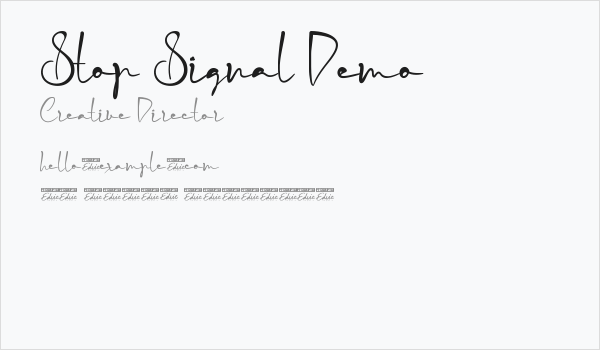 Stop Signal Demo Business Card